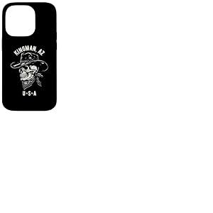 Kingman Arizona USA Tête de Mort de Cowboy Vieilli Coque pour iPhone 14 Pro