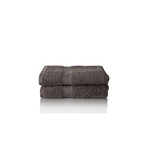 ALCLEAR - Lot de Serviettes éponge de qualité supérieure, Gamme Disponible en 6 Coloris et 5 Tailles, Coloris : Anthracite, 2 Serviettes de Toilette de 70 x 140 cm, Oeko-Tex Standard 100