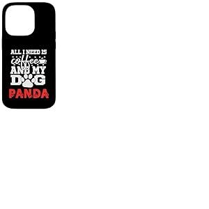 Nom du Chien Panda All in Need is Coffee My Dog Named Panda Coque pour iPhone 14 Pro