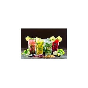 Topkapi 250.996 Longdrink Lot de 6 verres à cocktail Miami Vice blanc/transparent XL (36 cl) pour cocktail, long drink, mojito, jus, eau, hauteur ~ 12 cm