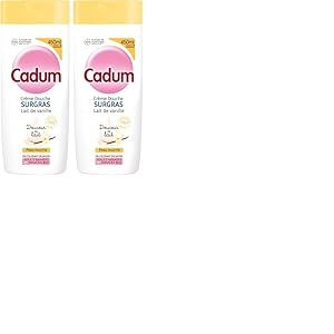 Cadum Cr&egrave;me Douche Surgras Lait de Vanille 450ml (Lot de 2)