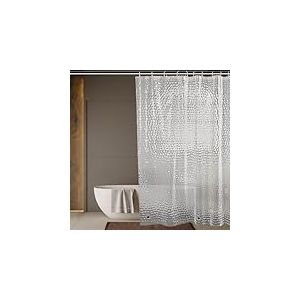 OTraki Rideau Douche 180x180cm, Rideaux de Douche Semi Transparent, EVA Imperm&eacute;able Lavable 3D Rideau de Baignoire avec 12 Anneaux Salle de Bain Rideau