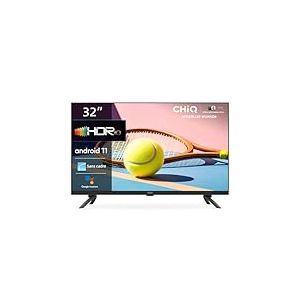 CHIQ L32G7L,32 Pouces, T&eacute;l&eacute;vision Android 11 Bord Ultra Fin, HDR, DBX-TV, Smart TV, Netflix, Prime Video, Youtube, Wi-FI 2.4/5G, Bluetooth, Chromecast, Google Assistant