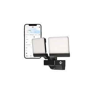 Brennenstuhl Connect WiFi Projecteur LED double WFD 3051 P avec détecteur de mouvement (36 W, 4300 lm, IP54, plusieurs fonctions d'éclairage réglables via l'application, spot d'extérieur pour montage