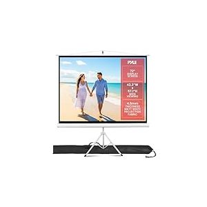 Pyle &Eacute;cran de Projection 72&Prime; avec Support &ndash; &Eacute;cran Vid&eacute;oprojecteur Enroulable, Portable avec Tr&eacute;pied, Montage Mural/Plafond, Format 16:9, Compatible Full HD/4K, Pr&eacute;sentations, Home Cin&eacute;ma, Bureau
