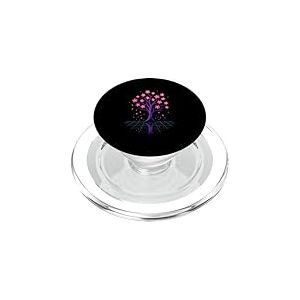 Réflexion de l'arbre Sakura Vaporwave PopSockets PopGrip pour MagSafe