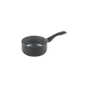 Progress Marmite 16cm (1.4L) en Aluminium Trempé avec Couvercle en Verre Trempé, Faitout avec Revêtement Anti-adhésif en Céramique Marbrée, Marmite Compatible avec Tous Feux dont Induction
