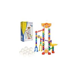 VEVOR Circuit à Billes, 153 PCS, avec Ascenseur motorisé, Jeu de Construction de Labyrinthe de Billes, avec 30 Billes en Plastique, Jouet intellectuel éducatif STEM, pour Enfants de 3 Ans et Plus