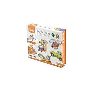 Viga Toys - 58924 - Apprendre À Lire Et À Écrire - Véhicules Magnétiques - 20 Pièces
