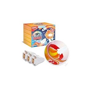 3 x Grandes bombes de bain Rocket de Zimpli Kids, bombes de bain à effet spécial flammes pour les enfants, ensemble cadeau de bain moussant fait à la main, jouets Montessori, jouets pour le bain