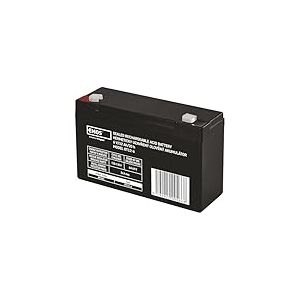 EMOS - Batterie au plomb sans entretien - 6V 12Ah - Batterie AGM - Connexion Faston 4,7mm - Pour systèmes d'alarme, détection d'incendie, appareils UPS - 151x51x94 mm