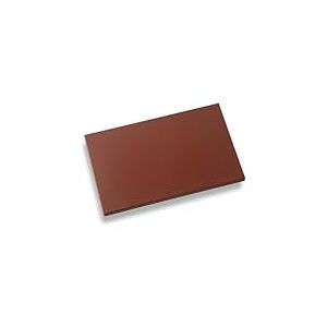 LOUIS TELLIER – Planche à Découper – Fabriquée en PE-HD – Antibactérien - Professionnelle – Qualité Supérieure – 60 x 40 x 2 cm – Couleur HACCP Viande Cuite et Charcuterie – Marron