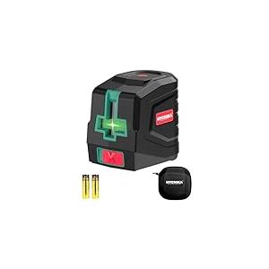 HYCHIKA Niveau Laser Vert, Niveaux Laser Autonivelant avec 2 Piles AA et Pochette de Transport, Lazer Niveaux pour Décoration de Maison, Dricolage