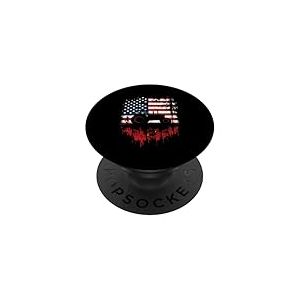 Tracteur vintage drapeau américain PopSockets PopGrip Adhésif