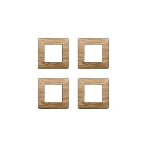 Plaque compatible ViMAR plana, plaques en plastique ensemble 4 pièces 2 places pour remplacement des plaques existantes - s'adaptent parfaitement au support d'origine