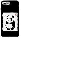 Kawaii Panda Encre Japonais Art Japonais Hommes Femmes Enfants Panda Drôle Coque pour iPhone 7 Plus/8 Plus