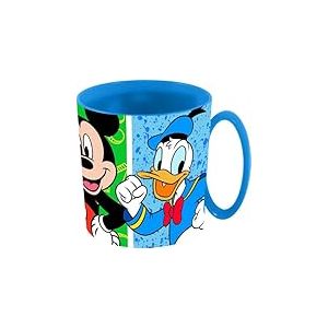 Tataway Tasse &agrave; micro-ondes Disney Mickey Mouse &mdash; Has Fun 390 ml | Gobelet en plastique durable, l&eacute;ger et lavable au lave-vaisselle