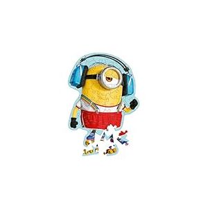 Trefl – Puzzle en Bois : Minions, Minion délirant - Puzzle en Bois de 50 pièces, Formes irrégulières, 10 Figurines. Puzzle Moderne pour Enfants de 5 Ans et Plus