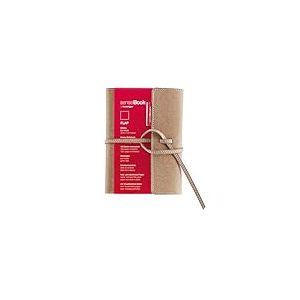 transotype senseBook Flap, carnet de Notes avec Recharge Taille S, 9 x 14 cm, Vierge, avec Couverture en Cuir reconstitué, 75010600S, Brown, Size S