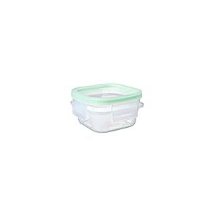 TATAY Boite Alimentaire Plastique 0,3L Clip Safe | Couvercle &agrave; Clip | Boite Conservation Alimentaire | Micro-ondes, Lave-vaisselle, Frigo, Cong&eacute;lateur | Sans BPA | 10,8x10,8x6 cm, Rouge