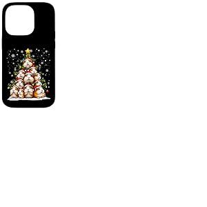 Pyjama de No&euml;l Amusant en Forme de Sapin de No&euml;l et Cochon d'Inde Coque pour iPhone 14 Pro
