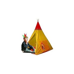 Happy Sun 705500651 Rideau Indiens Jeu Basic pour Enfants, 100 x 100 x 135 cm, Pliable. Idéal comme Cadeau Enfant. Couleur Jaune, Unique