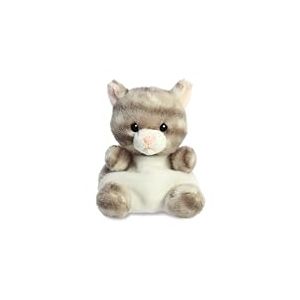 Aurora, 33614, Palm Pals Silver Chat, 13cm, Peluche, Gris & Blanc