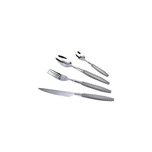 Ménagère CALICOT SQUARE avec 16 Pièces Acier Inoxydable Blanc/Noir
