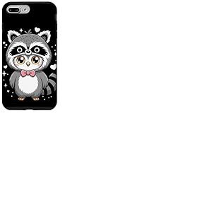 Kawaii Hibou Costume Raton Laveur Hiboux Coque pour iPhone 7 Plus/8 Plus