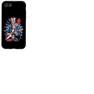 Uncle Sam Guitare électrique 4 juillet Rock USA Coque pour iPhone SE (2020) / 7 / 8