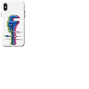 Glitch Art Plombier Clé Tuyauterie Tuyau Drain Coque pour iPhone X/XS