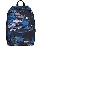 Seven Sac &agrave; dos scolaire Ischoolpack, bleu, sac &agrave; dos am&eacute;ricain avec banque int&eacute;gr&eacute;e et poche porte-tablette, &eacute;cole, enfants et adolescents, bleu, Taglia unica, Moderne