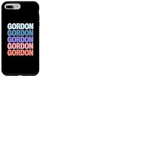 Funny Modern Repeated Text Design Gordon Coque pour iPhone 7 Plus/8 Plus