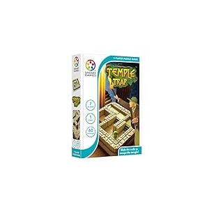 Smart Games - Temple Trap, Puzzle Game with 48 Challenges, 7+ Years, Transparent/Vert