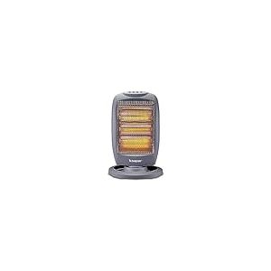 BEPER P203PAN010 Radiateur Halogène Oscillant, 1200W, Basse Consommation, Silencieux, Panneau de Commande et Poignée de Transport, Gris