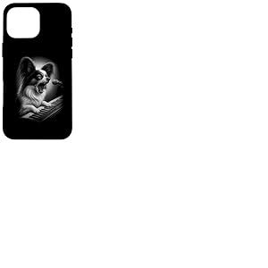 Papillon Chien Jouant Clavier Joueur Piano Amoureux des chiens Coque pour iPhone 16 Pro Max