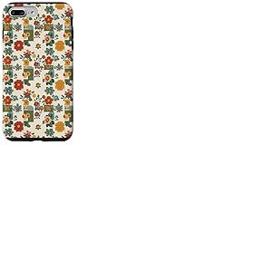 Lovers Patchwork Couvre-lit Floral Patchwork Motif Rétro Boho Coque pour iPhone 7 Plus/8 Plus