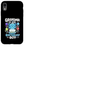 La grand-mère du garçon d'anniversaire Axolotl Bday Family Matching Coque pour iPhone XR
