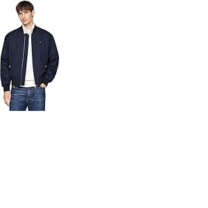 Tommy Hilfiger Bomber Homme Authentic Bomber avec Fermeture &Eacute;clair, Bleu (Desert Sky), L