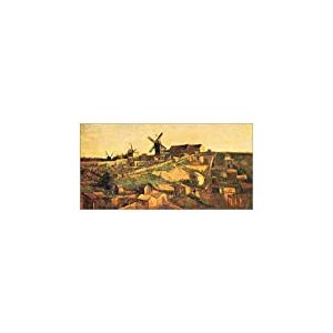 ArtPlaza Van Gogh Vincent - The Montmartre Hill with Windmills Panneau D&eacute;coratif, Bois, Multicolore, 100 x 1.8 x 50 cmAS91266