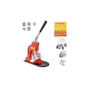 VEVOR Machine &agrave; Badges de 25 mm Presse &agrave; Badge avec 500 Ensemble de Mat&eacute;riels Livre Magique et Coupe-Cercle Machine &agrave; Fabriquer des Badges en Fer et ABS Kit pour Personnalisation de Badge &agrave; &Eacute;pingle