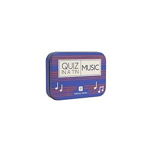 Talking Tables Music Trivia Quiz Game, Secret Santa, Present, Question Cards After Dinner Party, Fun Travel Pocket Games for Kids, Adults, Card Games, Ages 14+