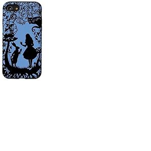 Alice au Pays des Merveilles avec Silhouette de Chat et de Chenille Coque pour iPhone SE (2020) / 7/8