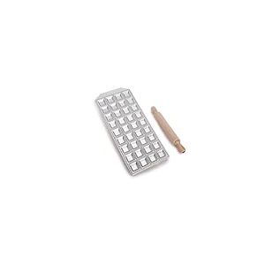 Imperia Raviolamp Ligne Titania. Moule à raviolis. Fabriquè en Italie. Accessoire pour machine à pâtes. Accessoire de cuisine pour pâtes fraîches. Avec rouleau à pâtisserie.