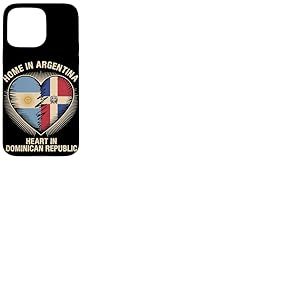 Home in Argentina Heart in Dominican Republic Argentinian Coque pour iPhone 15 Pro Max