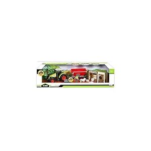 STARLUX &ndash; Coffret Tracteur Claas 446 avec Animaux et Accessoires &ndash; 802107 (Remorque &agrave; Grains et bergerie)