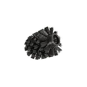 WENKO Brosse de Rechange avec Adaptateur Noir Ø 6,5 cm - Ø 6,5 cm, pour Les Ensembles WC, Plastique, 6.5 x 8.8 x 6.5 cm, Noir