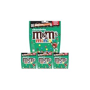 M&M'S Minis - Bonbons Chocolat au Lait - 360g Sachets de Chocolats (Lot de 4)