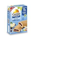 Gerblé Biscuit Fourré Cassis Sans Sucres Ajoutés – Biscuits Pomme-Cassis Sans Huile de Palme, Format Pratique 180g (10 sachets)