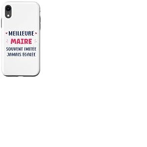 Humour d&eacute;part Maire Fille m&eacute;tier Meilleure Maire Coque pour iPhone XR